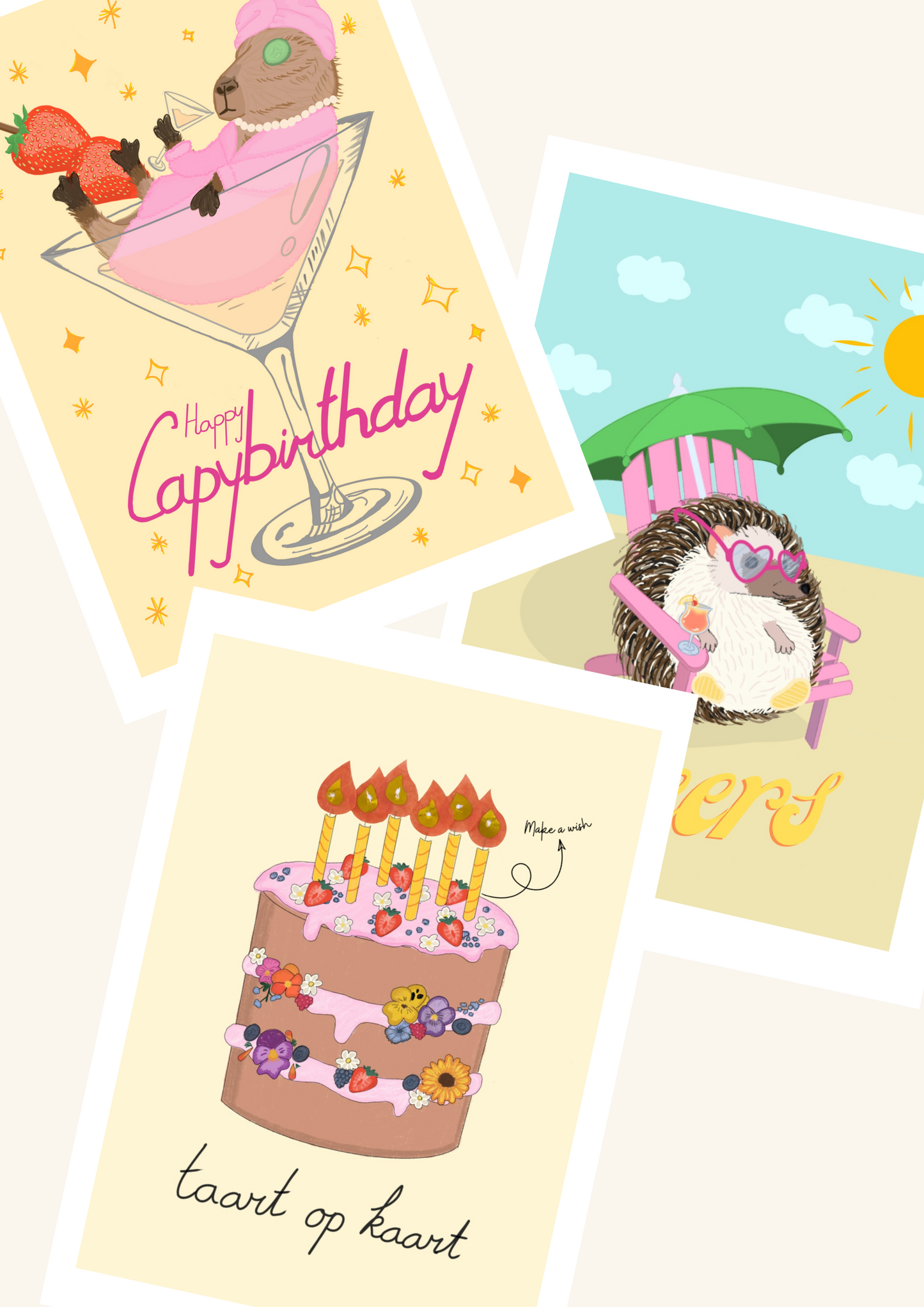 Card set: one magical card & two A6 cards