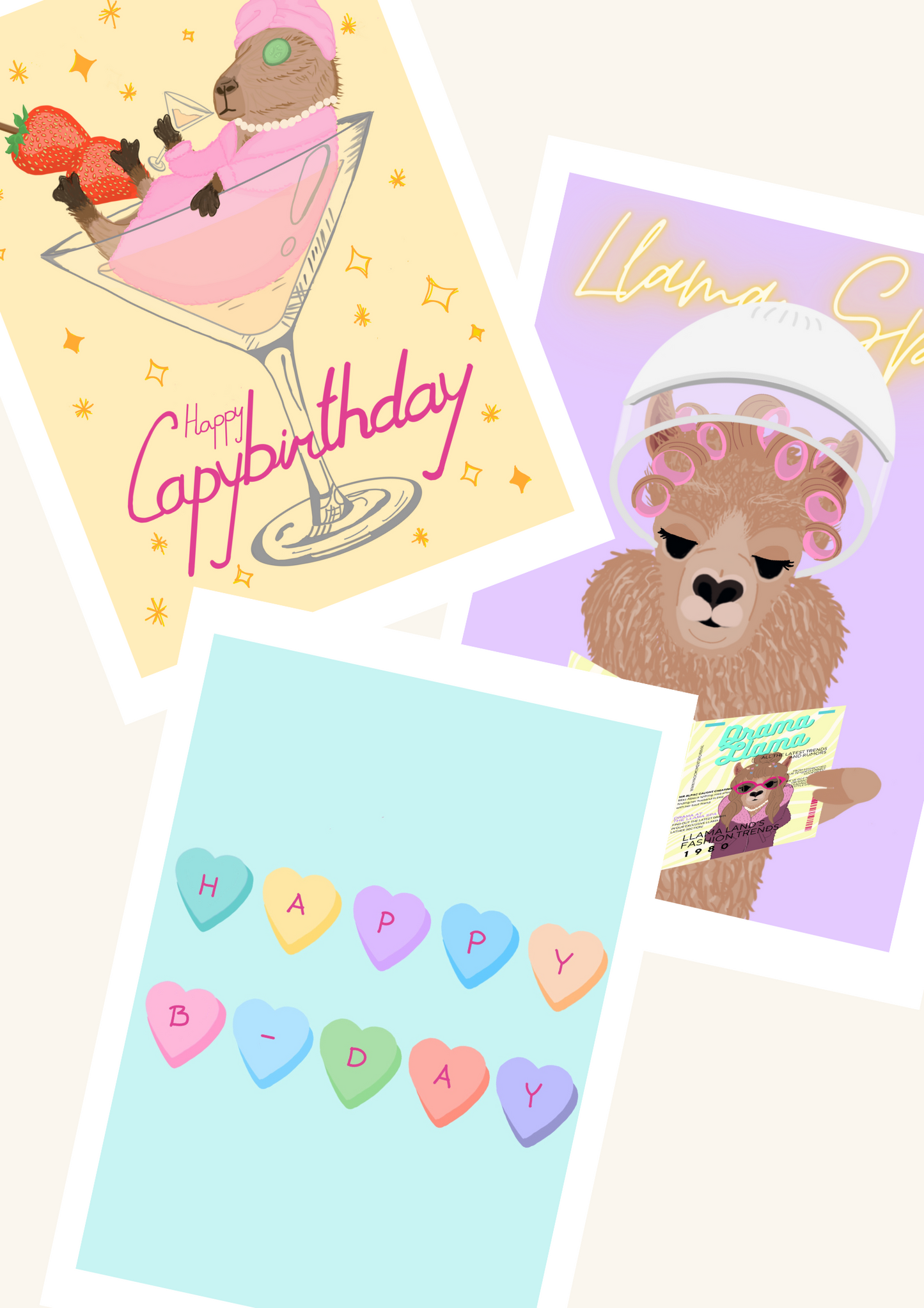 Card Set: 3 A6 cards