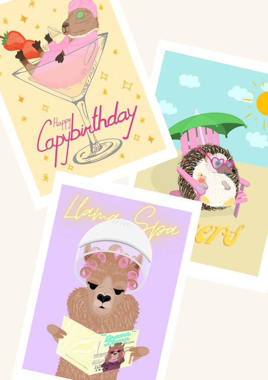 Card Set: 3 A6 cards